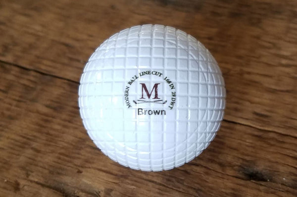 "The Brown" (Line Cut Pattern Modern Replica Golf Ball)